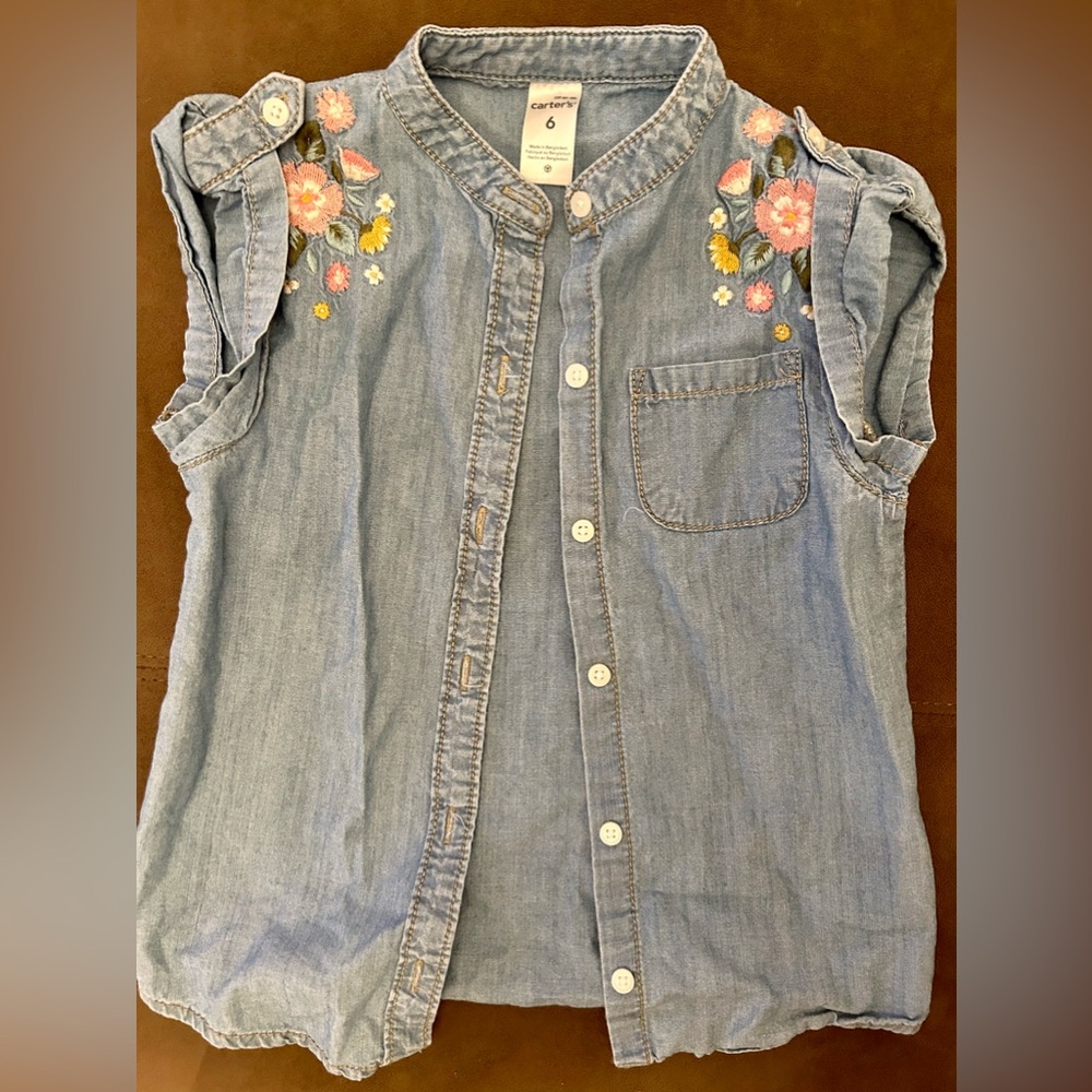 Carters Jean Button Up Top